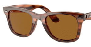 Lentes originais Ray-Ban RB4340 Wayfarer, cor 33 · Castanho uniform