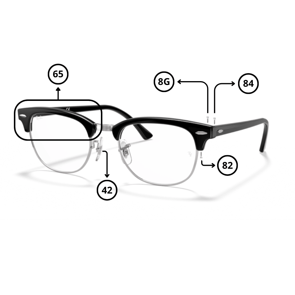 Peças de reposição Ray-Ban 5154 CLUBMASTER Originais