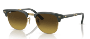 Ray-Ban RB2176 CLUBMASTER FOLDING, cor 136885 · Verde sobre dourado