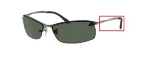 Hastes originais Ray-Ban RB3183, cor 004 · Gunmetal