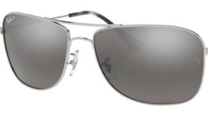 Lentes originais Ray-Ban RB3543, cor 5J · Prateado espelhado chromance polarizado · plástico