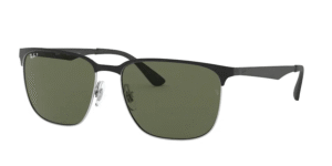 Ray-Ban RB3569, cor 90049a preto sobre prateado