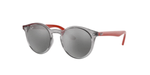 Ray-Ban RJ9064S, cor 70636g transparente cinzento