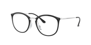 Ray-Ban RX7140, cor 5852 · Preto sobre transparente