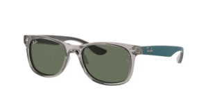 Ray-Ban RJ9052S JUNIOR NEW WAYFARER, cor 707071 transparente cinzento