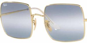 Lentes originais Ray-Ban RB1971 Square, cor GA · Transparente azul degradé · plástico