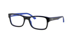 Ray-Ban RX5268, cor 5179 · Preto sobre azul