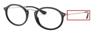 Hastes originais Ray-Ban RB2547V, cor 2000 · Preto
