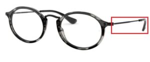 Hastes originais Ray-Ban RB2547V, cor 5833 · Cinzento havana