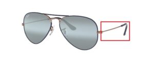 Hastes originais Ray-Ban RB3025 Aviator, cor 9156 · Cobre sobre superior mt dk azul