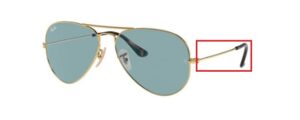 Hastes originais Ray-Ban RB3025 Aviator, cor 9192 · Dourado