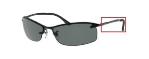 Hastes originais Ray-Ban RB3183, cor 002 · Preto