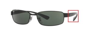 Hastes originais Ray-Ban RB3364, cor 002 · Preto