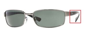 Hastes originais Ray-Ban RB3364, cor 004 · Gunmetal