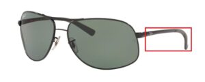 Hastes originais Ray-Ban RB3387, cor 002 · Preto
