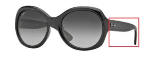 Hastes originais Ray-Ban RB4191, cor 601 · Preto