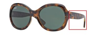 Hastes originais Ray-Ban RB4191, cor 710 · Havana