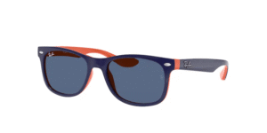 Ray-Ban RJ9052S JUNIOR NEW WAYFARER, cor 178/80 azul sobre laranja