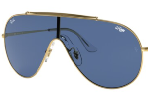 Lentes originais Ray-Ban RB3597 Wings, cor 80 · Azul escuro · plástico