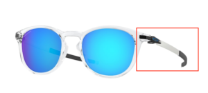 Hastes originais Oakley OO9439 Pitchman R, cor 04 · Transparente polido