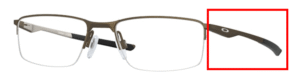 Hastes originais Oakley OO3218 Socket 5.5, cor 08 · Acetinado lead