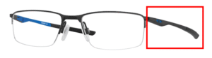 Hastes originais Oakley OO3218 Socket 5.5, cor 04 · Preto acetinado
