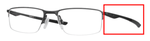 Hastes originais Oakley OO3218 Socket 5.5, cor 01 · Preto polido