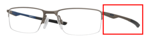 Hastes originais Oakley OO3218 Socket 5.5, cor 06 · Acetinado pewter/poisedon azul