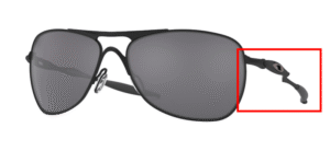 Hastes originais Oakley OO4060 Crosshair, cor 03 · Preto mate