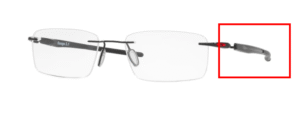 Hastes originais Oakley OO5126 Gauge 3.1, cor 04 · Preto polido