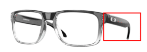 Hastes originais Oakley OO8156 Holbrook Rx, cor 06 · Preto polido transparente fade