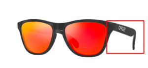Hastes originais Oakley OO9006 Frogskins XS, cor 29 · Preto mate camo