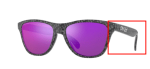 Hastes originais Oakley OO9006 Frogskins XS, cor 23 · Carbon fiber