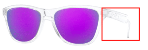 Hastes originais Oakley OO9006 Frogskins XS, cor 14 · Transparente polido