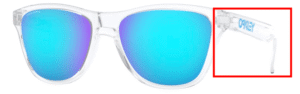 Hastes originais Oakley OO9006 Frogskins XS, cor 15 · Transparente polido