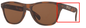 Hastes originais Oakley OO9006 Frogskins XS, cor 16 · Castanho mate tartaruga