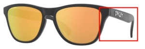 Hastes originais Oakley OO9006 Frogskins XS, cor 17 · Mate preto
