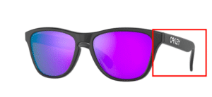 Hastes originais Oakley OO9006 Frogskins XS, cor 27 · Preto mate