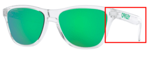 Hastes originais Oakley OO9006 Frogskins XS, cor 18 · Transparente polido
