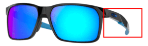 Hastes originais Oakley OO9460 Portal X, cor 12 · Preto polido