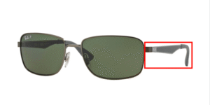 Hastes originais Ray-Ban RB3529, cor 029/9A · Mate gunmetal verde escuro polarizado