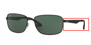 Hastes originais Ray-Ban RB3529, cor 006 · Preto mate
