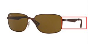 Hastes originais Ray-Ban RB3529, cor 012 · Castanho mate