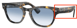 Hastes originais Ray-Ban RB2201 Laramie, cor 1332 · Amarelo havana