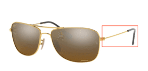 Hastes originais Ray-Ban RB3543, cor 001 · Dourado