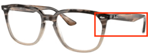 Hastes originais Ray-Ban RB4362V visão, cor 8107 · Castanho havana