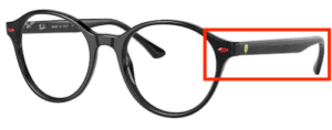 Hastes originais Ray-Ban RB5404M visão, cor F601 · Preto