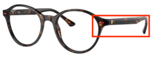 Hastes originais Ray-Ban RB5404M visão, cor F613 · Havana