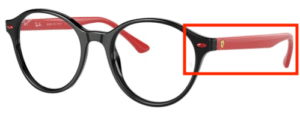 Hastes originais Ray-Ban RB5404M visão, cor F644 · Preto