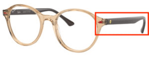 Hastes originais Ray-Ban RB5404M visão, cor F666 · Transparente castanho